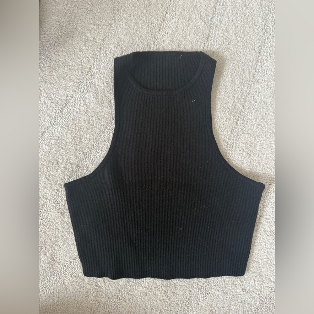 Mishka Black Ribbed Top